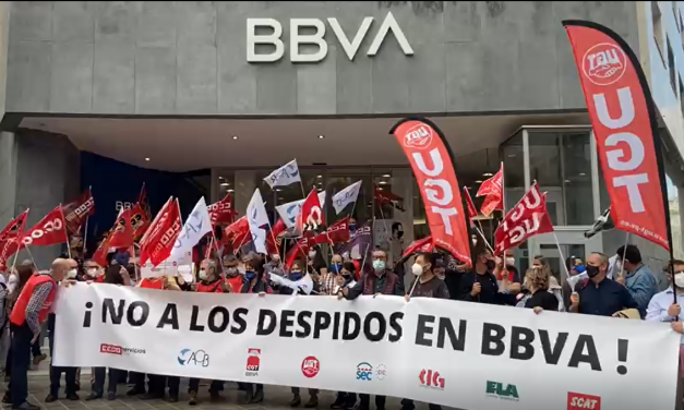 Concentración en Valencia por el ERE en BBVA